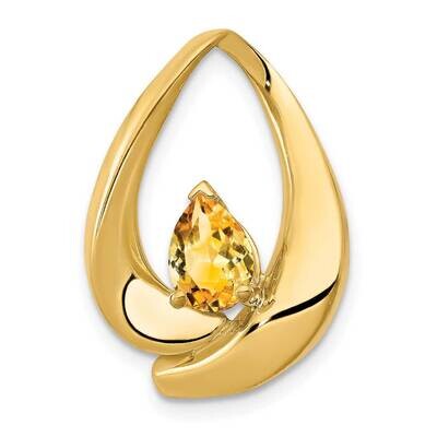 7x5mm Pear Citrine Diamond Slide 14k Gold PM5238-CI-Y, MPN: PM5238-CI-Y, 883957270166