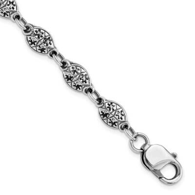 Fancy Link Bracelet Sterling Silver Polished QH181-8.5, MPN: QH181-8.5, 883957050072