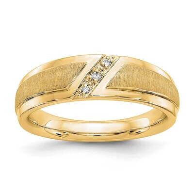 Diamond Vs/Si, D E F, Brushed/Polished Men&#39;s Band 14k Yellow Gold True Origin Lab Grown RM3540-005-…