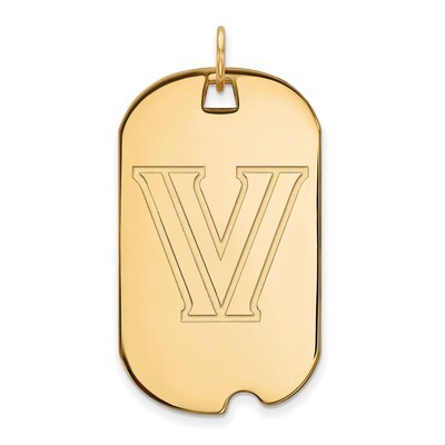 Villanova University Large Dog Tag 14k Yellow Gold 4Y015VIL, MPN: 4Y015VIL, 886774873688