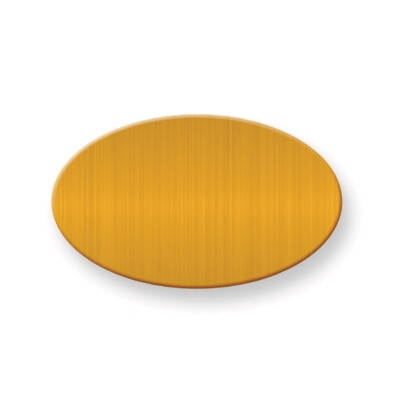 3/4 x 1 1/4 Oval Satin Brass Plates-Sets of 6  GM3722-SB, MPN: GM3722-SB,