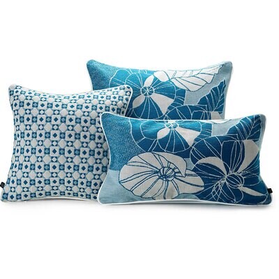 Le Jacquard Cushion Cover Pochoir Lagon 30 x 50 98% Coton2% Polyami 26340, MPN: 26340, 3660269263409