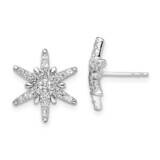 Si1/Si2, G H I, Star Post Earrings 14k White Gold Lab Grown Diamond EM7926-062-WLG, MPN: EM7926-062…