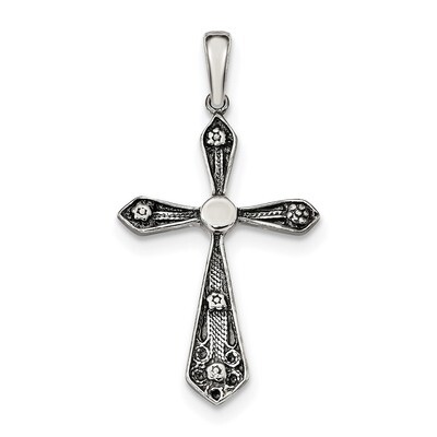 Passion Cross Pendant Sterling Silver Antiqued QC9070, MPN: QC9070,