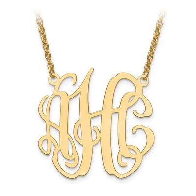 M Laser Polished Circular Shaped Monogram Plate with Chain 10k Gold 10XNA548Y, MPN: 10XNA548Y, 8867…