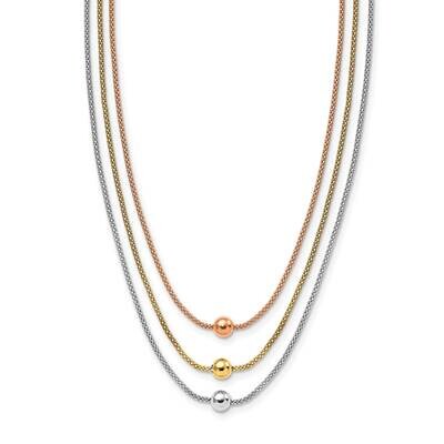 Leslie&#39;s Rose Yellow Gold-plated 2in Extender Necklace Sterling Silver HB-QLF1182-18, MPN: QLF1182-…