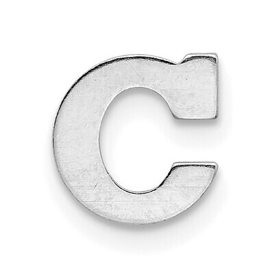 Die Struck Letter C 14k White Gold WG2221C, MPN: WG2221C,