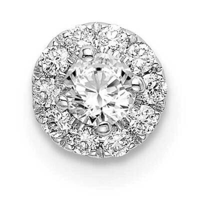 Diamond Si1/Si2 G H I Round Halo Pendant 14k White Gold Lab Grown PM6635-025-WLG, MPN: PM6635-025-W…