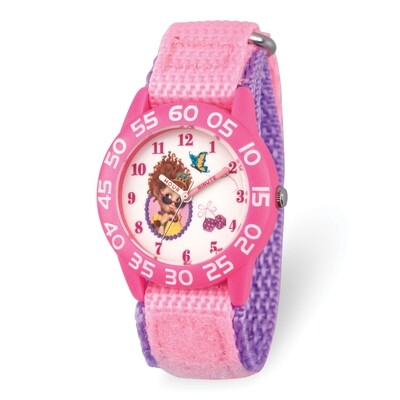 Disney Kids Fancy Nancy Pink Nylon Band Time Teacher Watch  XWA5878, MPN: XWA5878, 842885106466