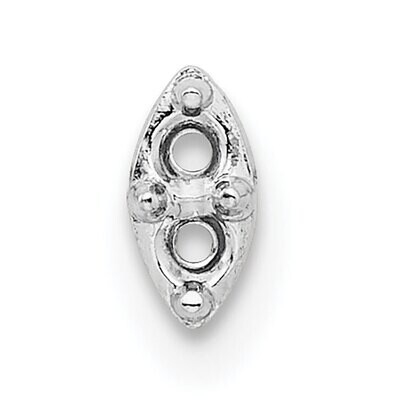 Top Marquise Shaped Die Struck .02ct. Setting 14k White Gold WG308, MPN: WG308,