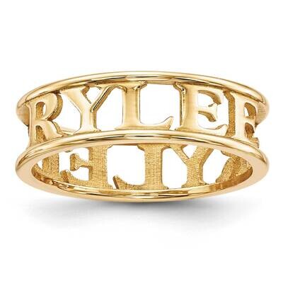 High Polish Name Ring Gold-plated Silver XNR61GP, MPN: XNR61GP, 191101392849