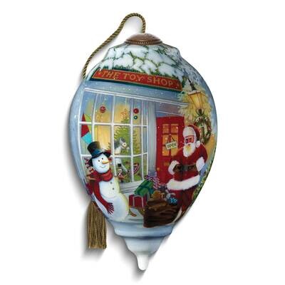 Neqwa Art Santa Outside Toy Shop Ornament GM25352, MPN: GM25352, 842181118286