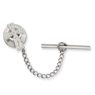Kelly Waters Celtic Cross Tie Tack Rhodium-plated KW569, MPN: KW569, 191101076534