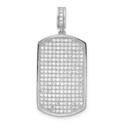 CZ Diamond Pendant Sterling Silver Rhodium-Plated Polished QP5509, MPN: QP5509,