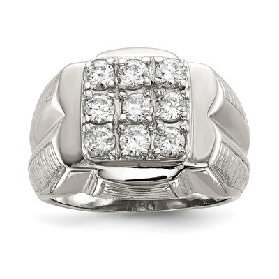 Men&#39;S CZ Ring Sterling Silver QR2439-11, MPN: QR2439, 883957249575