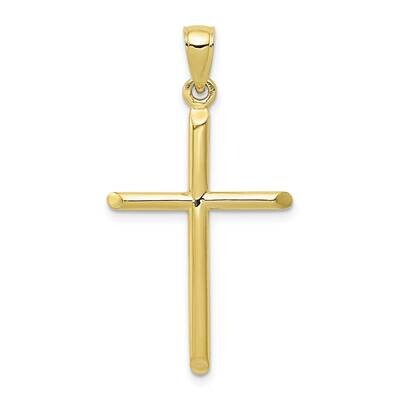 Tubular Cross Pendant 10k Gold 10D1660, MPN: 10D1660, 63721816282
