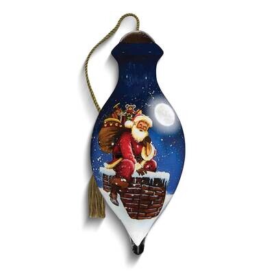 Neqwa Art Santa On Chimney With Sack Of Toys Ornament GM25380, MPN: GM25380, 842181125178