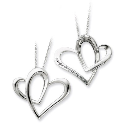 Daughter A Part of My Heart 18 Inch Necklace Sterling Silver QSX247, MPN: QSX247, 883957717005