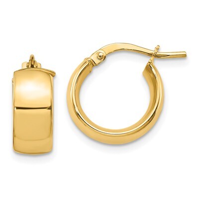 Leslie&#39;s 6mm Hoop Earrings 14k Gold High Polished HB-LE1887, MPN: LE1887, 191101737299