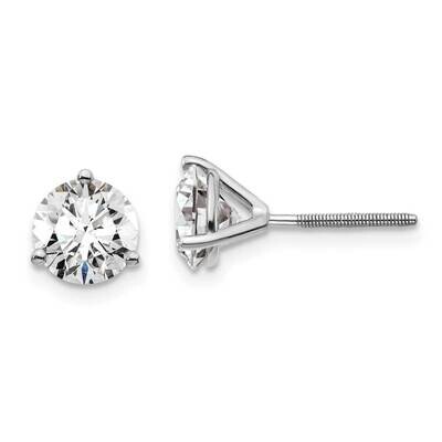 2Ctw Vs/Si, D E F, Lab Grown Diamond 3 Prg Screwbk Earring 14k White Gold EM1007S-200-WLD, MPN: EM1…