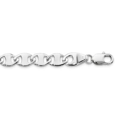 9mm Fancy Anchor Link Chain Necklace 18 Inch Sterling Silver QG687-18, MPN: QG687-18, 886774983493