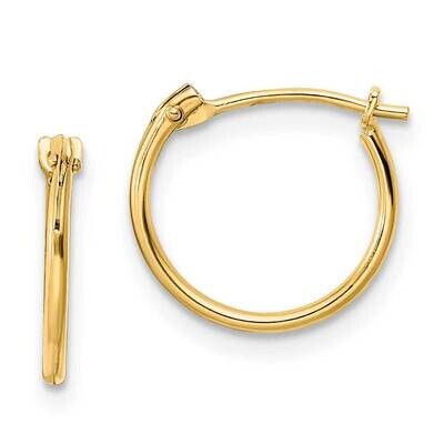 Hinged Hoop Earrings 14k Gold Polished GK1163 by Madi K, MPN: GK1163, 883957976822