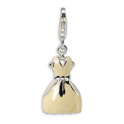 3-D Enameled DreCharm Sterling Silver QCC207 by Amore La Vita, MPN: QCC207, 883957331645
