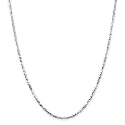 2.5mm Diamond-Cut Spiga Chain 26 Inch Sterling Silver QDS070-26, MPN: QDS070-26,
