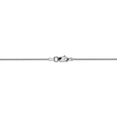 22 Inch .8mm Round Diamond-cut Wheat Chain 14k White Gold PEN268-22, MPN: PEN268-22, 886774031262