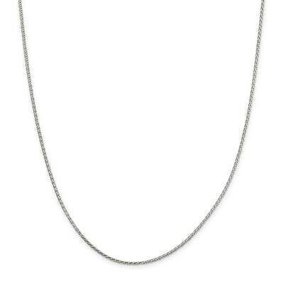 1.7mm Diamond-Cut Round Spiga Chain 28 Inch Sterling Silver QSR050-28, MPN: QSR050-28,