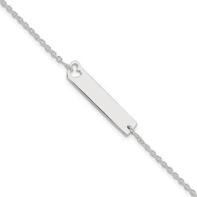 Heart Id 7 Inch Bracelet Sterling Silver Polished QID226-7, MPN: QID226-7, 191101784200