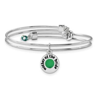 Silver-tone Trinky Things Green Mother of Bride Bracelet Card GM16042, MPN: GM16042, 853691006475