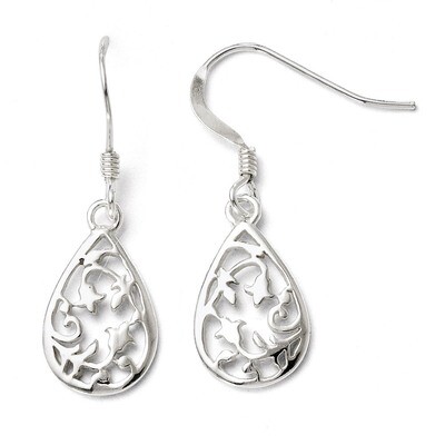 Leslie&#39;s Polished Shepherd Hook Dangle Earrings - Sterling Silver HB-VA49, MPN: VA49, 883957021133