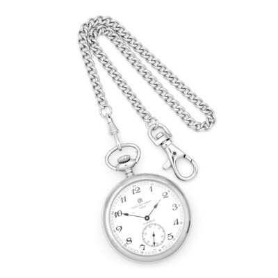 Charles Hubert Stainless Steel Open Face Pocket Watch XWA2744, MPN: XWA2744, 811233017112