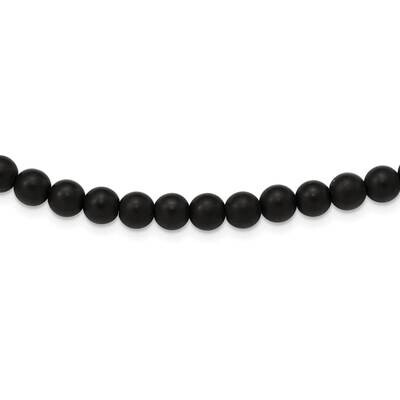 Black Agate Antiqued Clasp 27 Inch Necklace Stainless Steel Brushed SRN2720-27, MPN: SRN2720-27, 19…