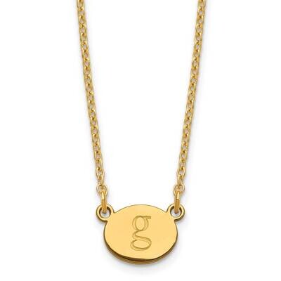 Initial Oval Necklace Sterling Silver Gold-plated XNA1348GP, MPN: XNA1348GP,