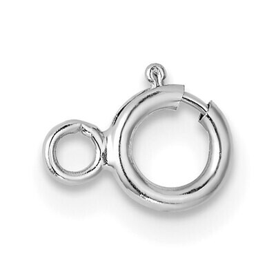 Spring Ring with Flat Ring Clasp 14k White Gold WG1713, MPN: WG1713,