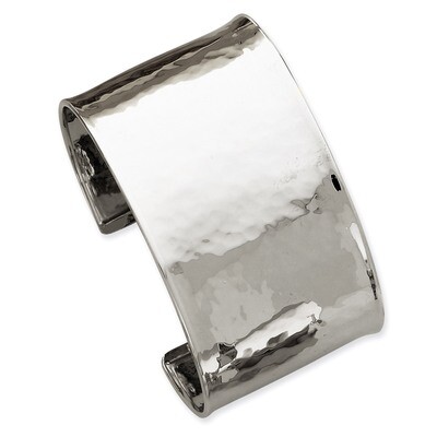 37mm Hammered Polished Bangle 14k White Gold DB563, MPN: DB563, 886774094861