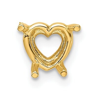 Heart 4-Prong 3.0mm Setting 14k Yellow Gold YG271, MPN: YG271,