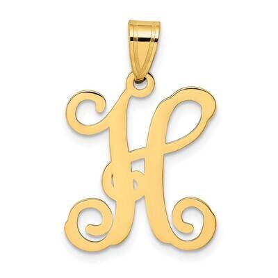 Initial Letter H Pendant 14k Gold Casted High Polished XNA518Y/H, MPN: XNA518Y/H,