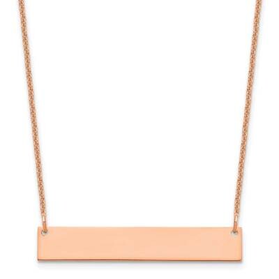 Polished Blank Bar Necklace 14k Rose Gold Medium XNA1202R, MPN: XNA1202R,