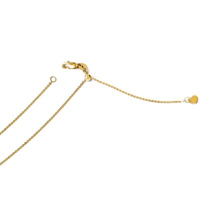 Leslie&#39;s Adjustable Flat Cable Chain 22 Inch - 14k Gold HB-3217-22, MPN: 3217-22, 886774996837