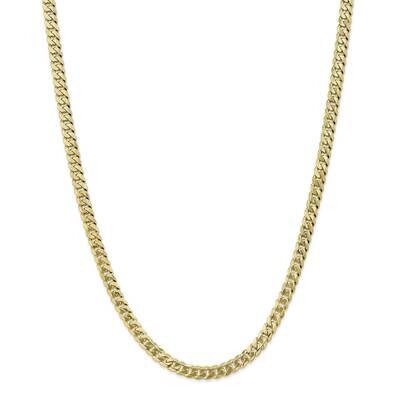 5.75mm Flat Beveled Curb Chain 28 Inch 10k Gold 10FBU140-28, MPN: 10FBU140-28, 191101727719