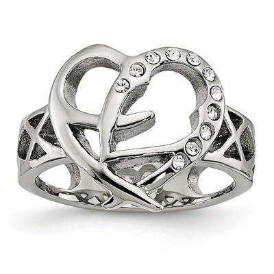Cz Ring Stainless Steel SR40-7