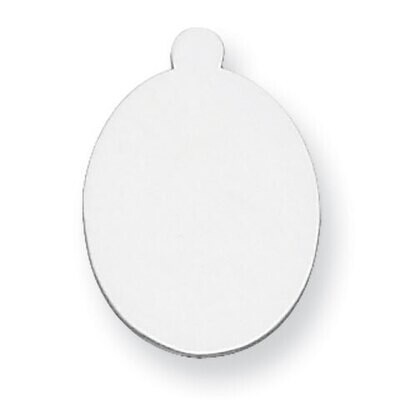 Oval with Eyelet Stamping Sterling Silver Rhodium-plated SS1092, MPN: SS1092,