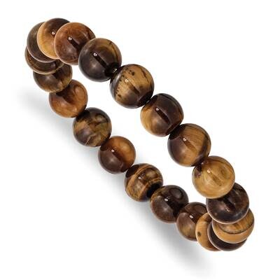 Yellow Tiger&#39;s Eye Agate Beaded Stretch Bracelet SRB2868, MPN: SRB2868, 191101859519