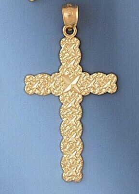 Dazzlers Jewelry Cross Pendant Necklace Charm Bracelet in Yellow, White or Rose Gold 7988, MPN: DZ-…