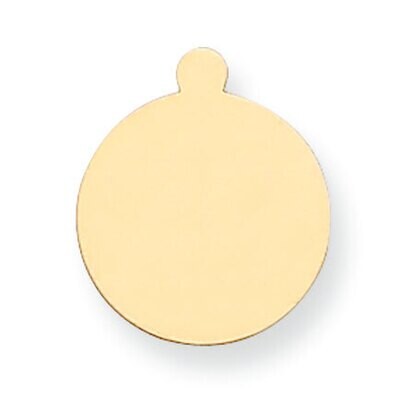 Round with Eyelet Stamping 14k Yellow Gold YG1033, MPN: YG1033,