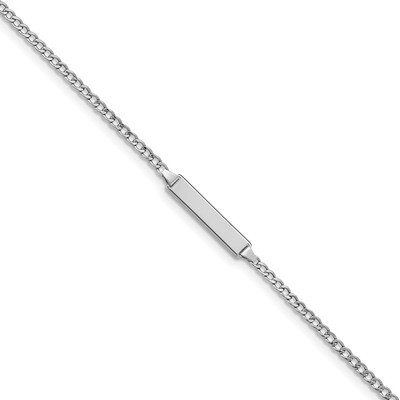 6 Inch Polished ID with Semi-Solid Cuban Bracelet 14k white Gold DCID132W-6, MPN: DCID132W-6, 19110…