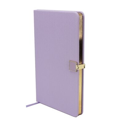 Addison Ross Lilac &amp; Gold Notebook A5 Inch Pu Leather NB1000, MPN: NB1000, UPC/EAN: 5024043188377